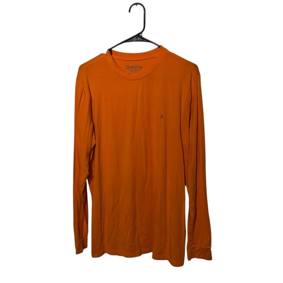 Duck Camp Other - Duck Camp Shirt Mens Large Orange Bamboo Blend Long Sleeve Tee Outdoor Stretch